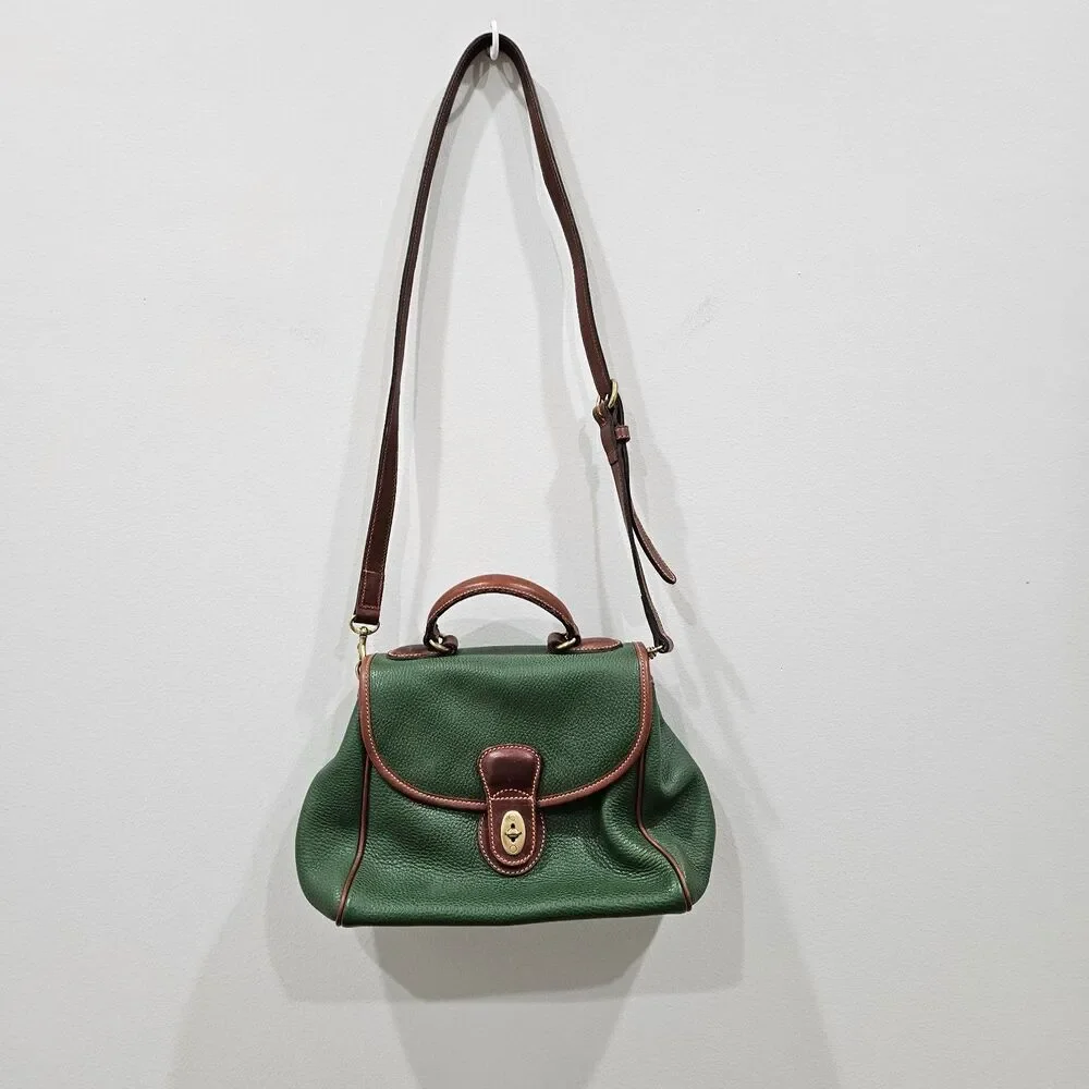 Vintage Coach Sheridan Monticello Leather Crossbody Bag 4226 Clover Green Casual